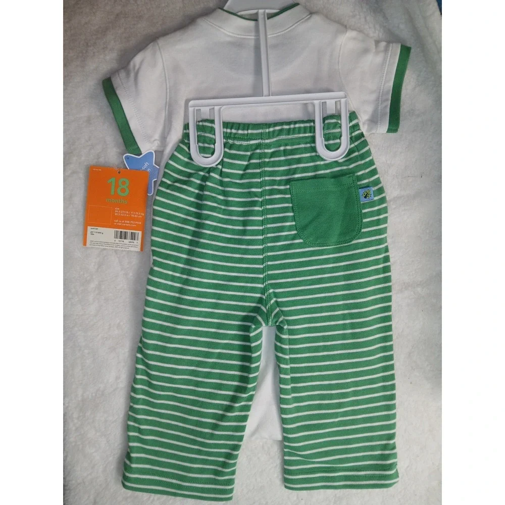 NWT Carter's‎ Bug Club 2 Pc Outfit Set 18 Months Embroidered Bodysuit Stripes - Picture 6 of 9